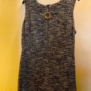 Midi Calvin Klein Sheath with gold ornament zipper